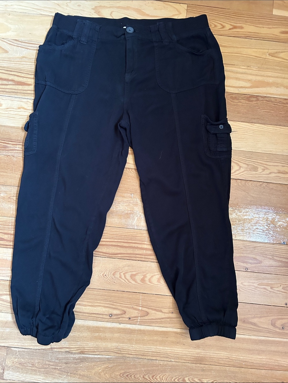 Knox Rose Black Cargo Jogger Pants size L
